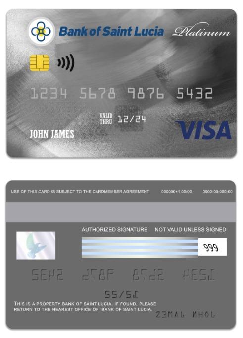 Saint Lucia Bank of Saint Lucia visa platinum card